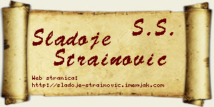 Sladoje Strainović vizit kartica